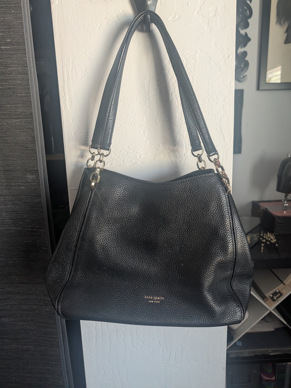 Kate Spade Black Leather Shoulder Bag